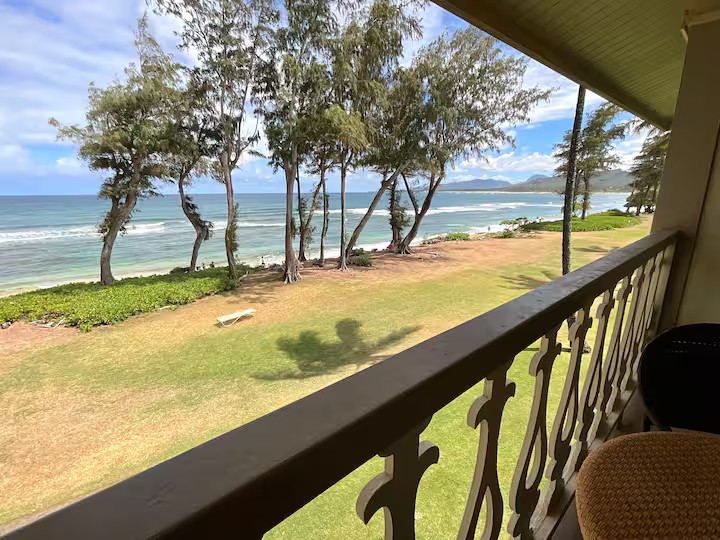 Ocean and Royal Coconut Coast view from the lanai at Unit 325